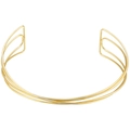 Macro shot of minimalist gold layered wire collar featuring geometric crisscross design - Multi-Layer Wrapped Style (VL533) / Gold (VL533 Gold)