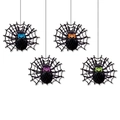 Set dettagliato di quattro decorazioni ragno 3D a nido d'ape per Halloween in vari colori - Ragnatela 4 Pezzi/Confezione / 25.5cm*24cm*1cm