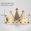 Nouvelle Couronne de Roi Dorée à 13 Diamants