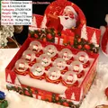Christmas snow globe set with Santa and Snowman in a festive red base display box - 45# Christmas Sleigh (6 Pieces Per Box) - Glowing / Christmas Collection (mixed Styles)