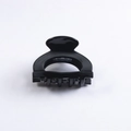 Glossy black 5cm mini shark hair claw clip for elegant half-up hairstyles - Versatile Black