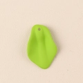 Bright green wrinkled acrylic petal charms for DIY jewelry making and earrings - 10Pcs Small / Fruit Green