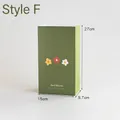 Dark green floral gift bags with stickers, 27x15x9.7cm creative candy paper bags, 6 pack - Style F / 6 Bags + 6 Stickers