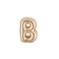 KC gold-plated bubble letter B bead pendant for DIY jewelry making and bracelet charms - Letter B / Gold