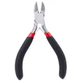 Precision side cutters with black non-slip handles and red accents for DIY jewelry making - Handmade Side Cutter Pliers