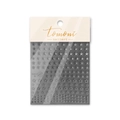 Silver star and dot nail art stickers on brand card packaging, model 2356, for nail decoration - Star / Silver