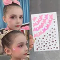 Pink butterfly face gems and rhinestones stickers set for festival makeup decoration - Butterfly Princess Sticker Set