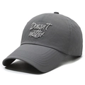 Dark gray quick-dry baseball cap featuring white embroidery and laser-cut vents - Dark Gray