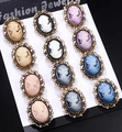 12-Piece Antique Gold Six-Color Cameo Large Card Style (Antique Gold 6-Color Cameo Large Card)