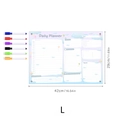Detailed view of large acrylic weekly planner board with six colorful dry erase markers - TYU096 Large Cloud (With 6 Pens)