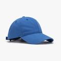 Classic royal blue washed cotton baseball cap with adjustable strap and twill texture - Adjustable / Sky Blue
