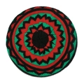 Vista dall'alto del basco Rasta fatto a mano con motivi a maglia rossi verdi neri - M (56-58cm) / Stile Etnico Nero Rosso Verde (B)