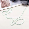Mint green and gold beaded glasses chain with metallic clasps for sunglasses - Mint Green & Gold (S-003)
