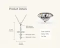 Collana con croce in argento sterling 925 e pietre moissanite di colore D - Oro - Croce Minimalista (0.1ct)