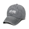 Cappellino da baseball vintage in cotone lavato grigio scuro con ricamo Oakland - 56cm-60cm / Grigio