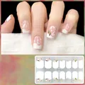 Detailed view of Christmas nail stickers with snowman and snowflake patterns model CS-418 - CS418