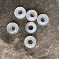 Natural white translucent quartz abacus beads for DIY jewelry and hair accessories - Agate