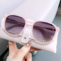Gafas de sol vintage rosa de montura grande con lentes degradadas y estuche - Montura Rosa Lentes Degradadas Rosa