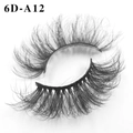 6D-A12 messy volume false eyelashes with thick Russian curl style in a clear tray - Clear Tray Thick Curled Style(6D-A12)