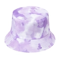 Unisex Batik-Fischerhut in Violett aus Baumwolle für sommerlichen Sonnenschutz - Lila