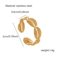 Goldener Edelstahlring mit unregelmäßigem Design und filigranem Muschelmuster - JR242-Meeresmuschel