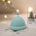Blue knit hat scented candle for Christmas decor with 6cm diameter and 4cm height - Blue Hat - Rosemary Mint