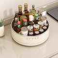 Portaspezie girevole bianco crema diametro 28 cm per l'organizzazione della cucina - Grande (Diametro 28cm) / Stile Lettera / Bianco Crema
