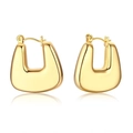 Minimalist gold U-shaped hollow earrings made of high-quality stainless steel - U-Shaped Ear Buckle (EH-287G)
