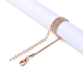 Rose gold snake bone chain detail showing lobster clasp and adjustable extension link - 48cm / KC Gold Snake Chain