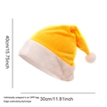 Yellow plush Christmas hat with gold stars, sized 40x30cm for party decorations - Yellow Crystal Super Soft