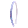 Sparkly purple glitter headband with colorful stars for girls princess hair styling - Purple with Black Stars