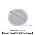 10cm circular silicone mold for DIY epoxy resin coasters with 0.8cm finished thickness - Single - Round Coaster