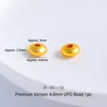 Exquisite 4.8mm gold-plated saucer bead with matte texture and 2mm hole for DIY jewelry - Saucer Bead 4.8mm (1pc)