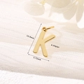 Polished 14K gold-plated letter K pendant for DIY bracelets with precise measurements - Gold - Letter K