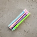 Set di 4 penne a gel luminose a forma di coniglio in blu, rosa, viola e verde - Piccolo Coniglio (4 pezzi/scatola)