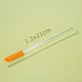 Reusable 1.2cm Tritan telescopic straw set in tropical orange with cleaning brush - 1.2x21cm / Tropical Orange