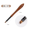 Pinceau à ongles Miss Honey HL-07 avec manche en noyer et poils synthétiques biseautés - Stylo Français (HL07)