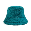 Pfauenblauer Teddy-Fleece-Fischerhut für den Winter aus warmem und dickem Plüsch - M(56-58cm) / Malachitgrün