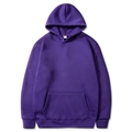 Classic purple hooded sweatshirt in size M with front pocket and drawstrings - Purple