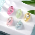 Colorful resin conch shell charms for DIY slime and phone case crafts in a five-piece set - Multicolor