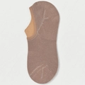 Breathable low cut mesh invisible cotton socks for women in light coffee brown color - One Size 34-40 / Coffee