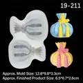 Molde de silicona con forma de bolsa de la fortuna para velas y jabones - Transparente