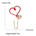 Spilla stetoscopio creativa a cuore dorata con smalto per regali a tema medico - Bianco
