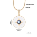 Collana a catena serpente in acciaio inossidabile dorato con ciondolo occhio e stella - Stile Stella a Otto Punte (660)