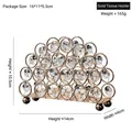 Modern gold crystal napkin holder with oval frame for restaurants and coffee shops - Gold Crystal Napkin Clip