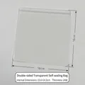 Thickened double-sided transparent PVC jewelry storage bag with 16x16cm dimensions - 24 Mil / 16x16cm / Clear