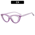 Occhiali anti luce blu cat eye con montatura TR90 viola traslucida per donna - Montatura Viola Chiaro Aste Viola Trasparenti