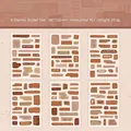 Vintage waterproof PET stickers set with 6 sheets of creative English letter patterns - Memories Of Morning