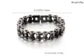 Bracciale da uomo a catena di bici stile punk vintage in acciaio da 225mm e peso 96g - Stile Industriale a Catena per Bici (KB121325-KFC)