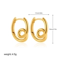 Dettaglio di orecchini a cerchio ritorti in oro 18K con dimensioni e peso specificati - Oro 18K Grande